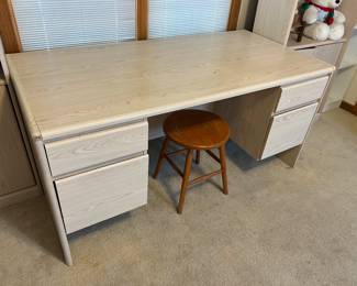 Whitewash Veneer Desk		
