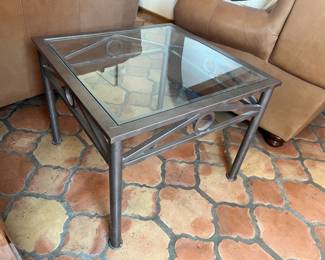 Iron & Glass End Table		
