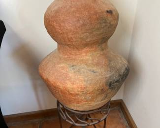 Primitive Mexican Pottery Double pot on Stand Tarahumara 224		
