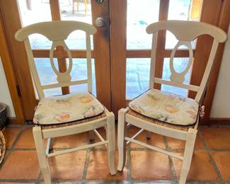 2pc Natural Pottery Barn Napoleon Chairs		
