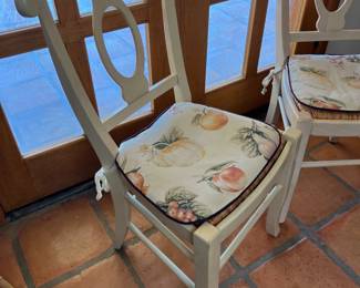 2pc Natural Pottery Barn Napoleon Chairs		
