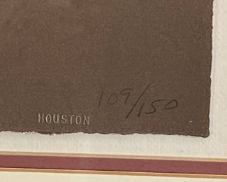 Signed/Numbered  RC Gorman Lila Litho Lithograph Framed Print 1981 Yellow Dress	Frame: 27 x 31.5in	
