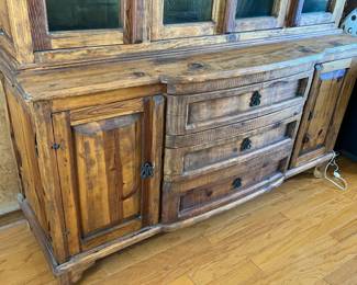 Huge Rustic China Cabinet		
