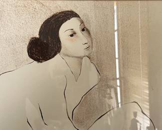 Signed/Numbered  RC Gorman Woman From Paris Litho Lithograph Framed Print 1979	Frame: 29 x 36in	
