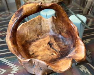 Carved Burl Wood Bowl Root Wood 247		
