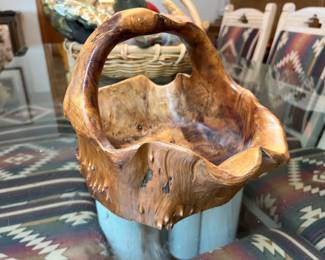 Carved Burl Wood Bowl Root Wood 247		
