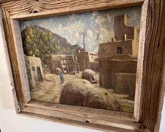 Original Art H Messer Pueblo Villa		
