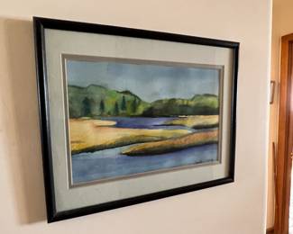 Original Watercolor Smith 1993 Lake Scene 		
