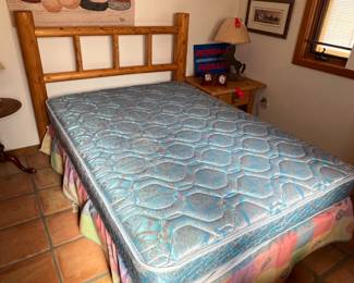 Full Size Rustic Pine Bed		
