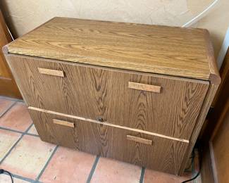 Oak Veneer File Cabinet		
