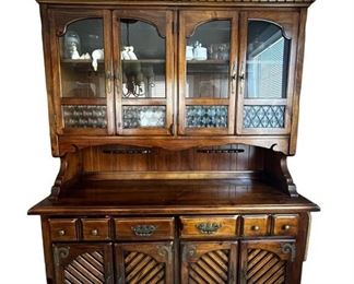 Vintage Wood China Cabinet