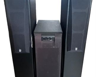 Yamaha Subwoofer and Speakers
