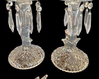 Antique Glass Candlestick Holders