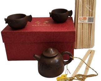 Chinese Teaset and Chopsticks