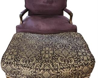Royal Purple Chair and Ottoman