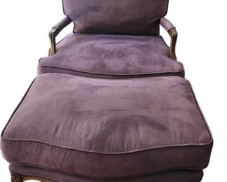 Royal Purple Chair and Ottoman