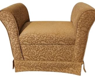 Small Gold Upholstered Bench