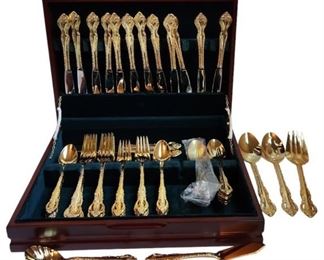 Stunning Gold Flatware and Box