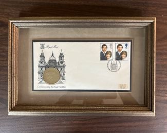 First Day Issue Coin / Stamp Commemorating the Royal Wedding