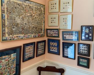 Just the tip….. We have so many plaques of coins and stamps…