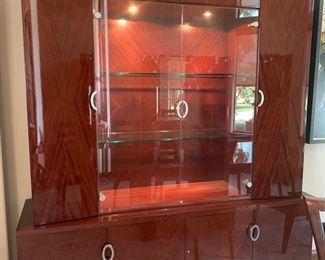 Buffet (75”L x 21.5”D x 32”H) w/China Hutch (68”L x 19”D x 53”H)