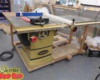 Powermatic 10inch Cabinet Saw Model PM1000 comes with Custom Made Caddy on Casters, Working