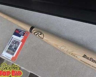 Rawlings Big Stick Professional Model Baseball Bat Signed By Al Kaline With Unopened Baseball Cards