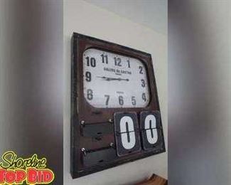 Yosemite Home Decor Rectangular Wall Clock With Date