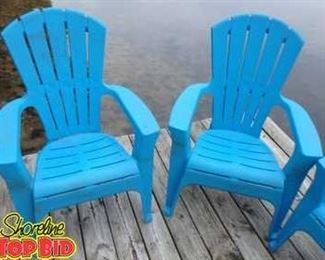 3 Plastic Patio Chairs