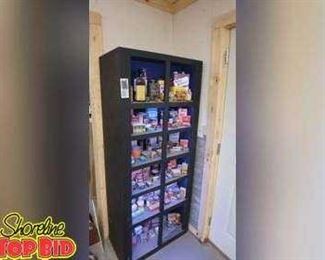 6Tier Custom Made Wood Display Lighted Cabinet, Open Face with Remote Changing Light Color