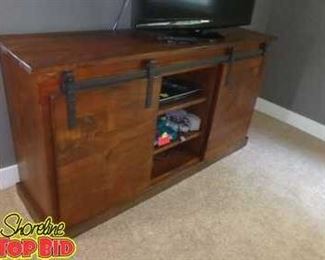 Barn Door Style TV Console Contents Are Not Included