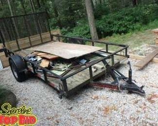 Heavy Duty 15foot Utility Trailer with Drop Gate, 2 inch Ball  Contents on Trailer NOT Included
