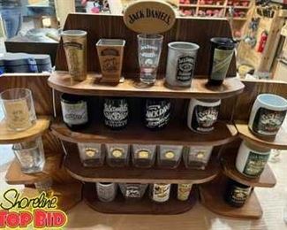 Jack Daniels Legend Shot Glass Set  Very rare to find complete set.