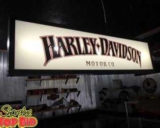Light Up Double Sided Harley Davidson Motor Co. Sign