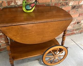 drop-leaf tea cart