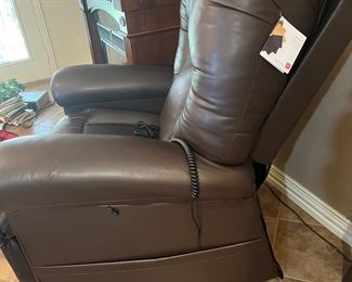 leather lift chair, barely used