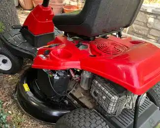Troy-Bilt rear engine, 30" deck riding mower, lightly used