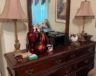 dresser with mirror