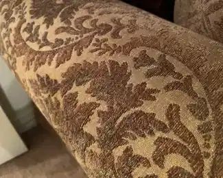 close-up of love seat upholstery