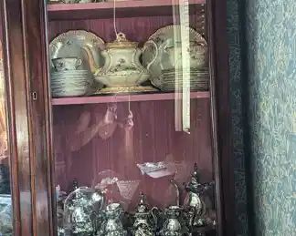 English Tea set with syrup jug. Silver plate tea set.