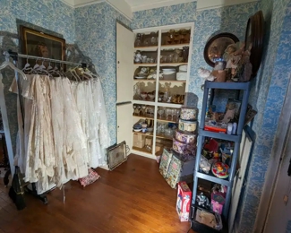 Selection of vintage draperies.