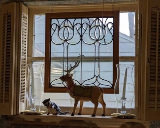 Leaded glass window.