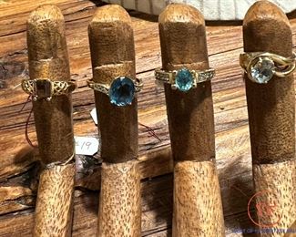 14K GOLD Rings with Semi Precious Stones