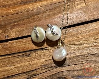 14K GOLD Necklace and Earring Sets