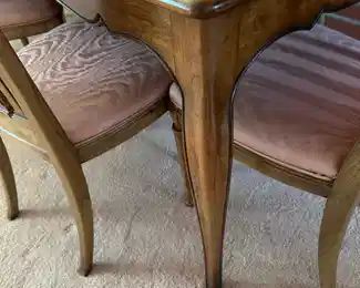 Vintage HENREDON Table and Chair Set with Side Drawers