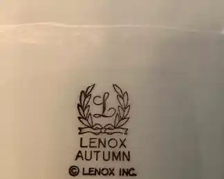 LENOX "Autumn" Bone China Set with Hand-Applied Enamel Dots - 8 Place Settings with 6 Serving Pieces