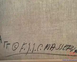 Original Oil on Canvas by FRANCISCO MASSERIA in Gold Gilt Frame