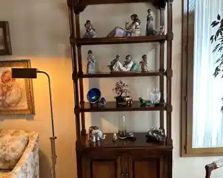 ETHAN ALLEN Classic Manor Solid Maple Open Etagere / Bookcase