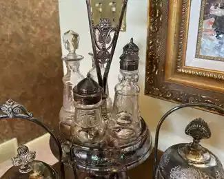 Antique Cruet Condiment Set
