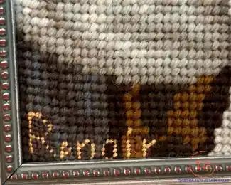 RENOIR Signed Needlepoint